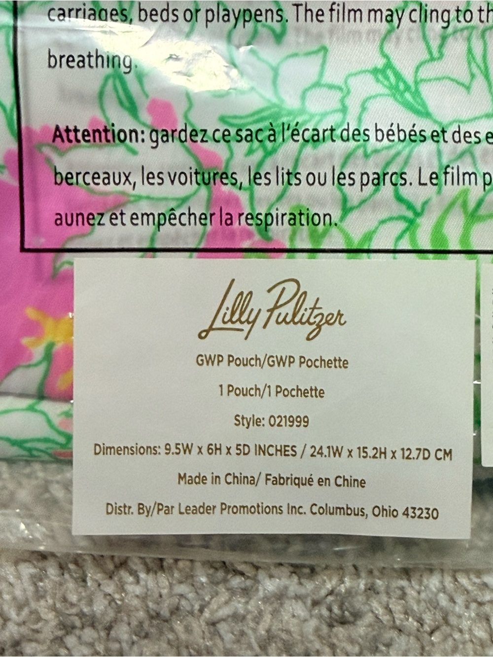 NWT Lilly Pulitzer Cosmetic Pouch in Resort White Mum Patch - Picture 7 of 7